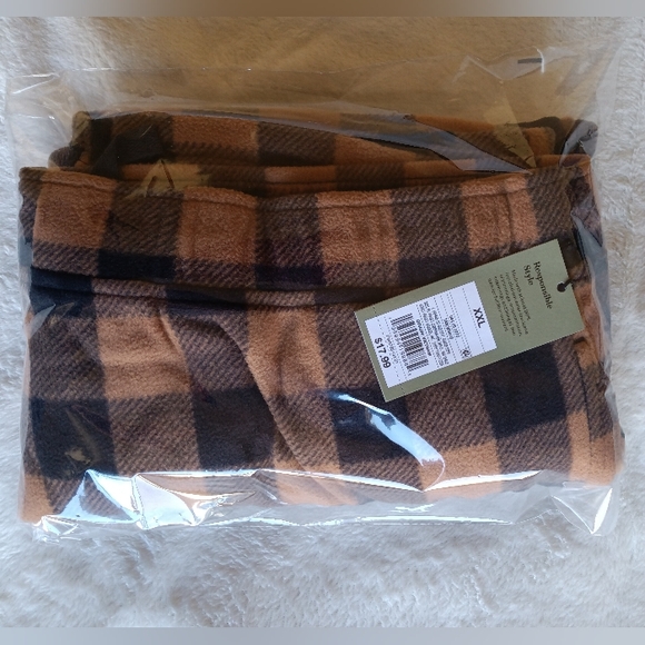 Men's Plaid Microfleece Pajama Pants (XXL) - Picture 2 of 2